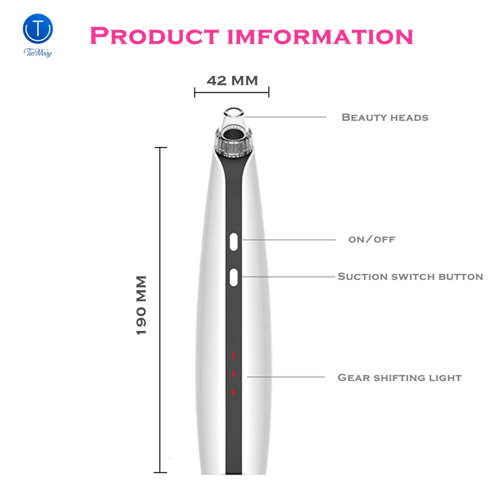 Простой бытовой инструмент для угрей вакуумный Электрический прибор 3 модели