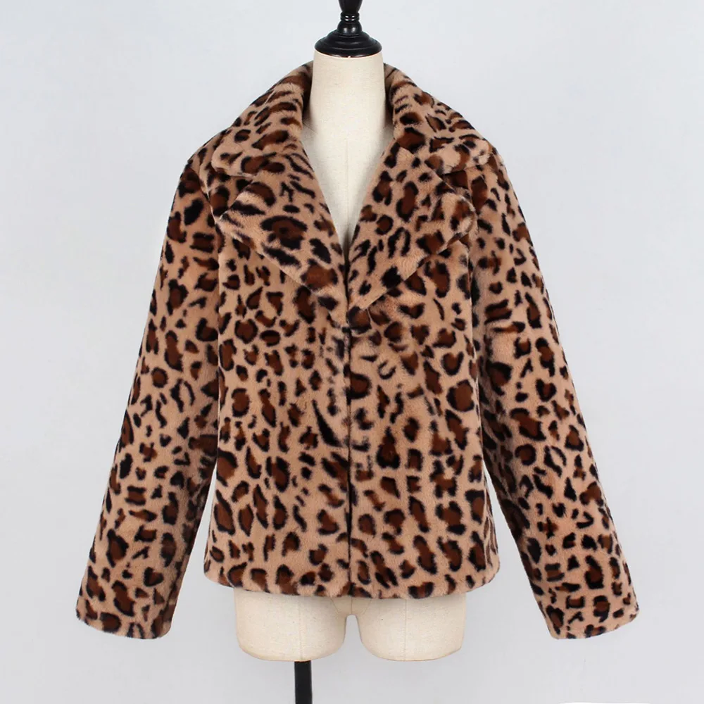 Женская флисовая куртка с леопардовым принтом длинным рукавом|Женские куртки| |