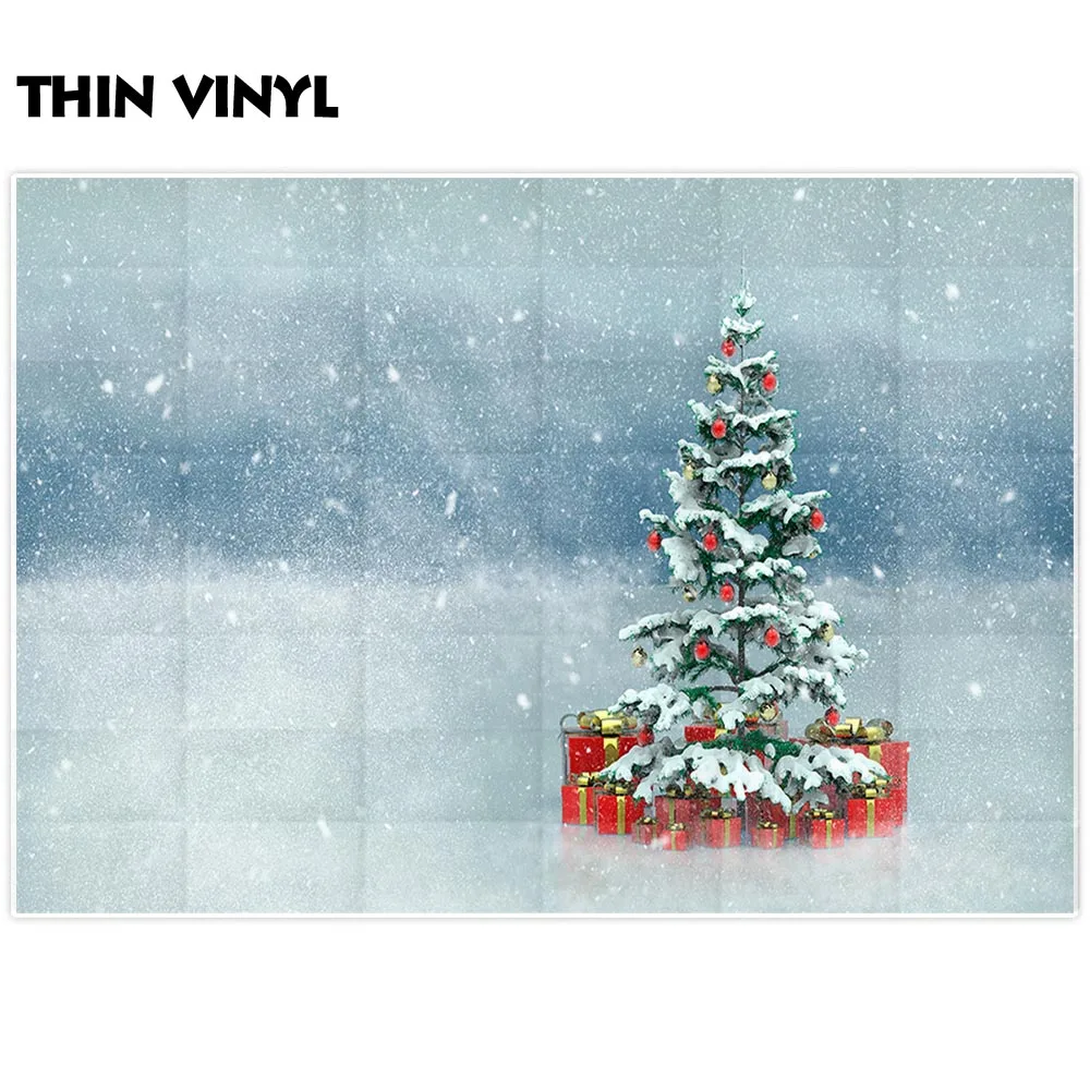 Фон для фотосъемки Funnytree крутой цвет Рождественская елка подарки на открытом