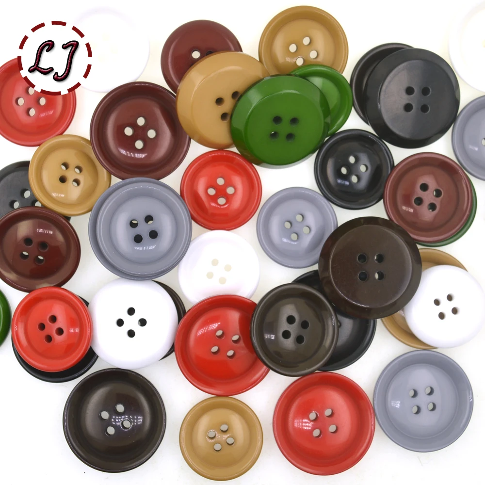 Пуговицы полимерные большого размера с четырьмя отверстиями 10 шт./лот | Дом и сад