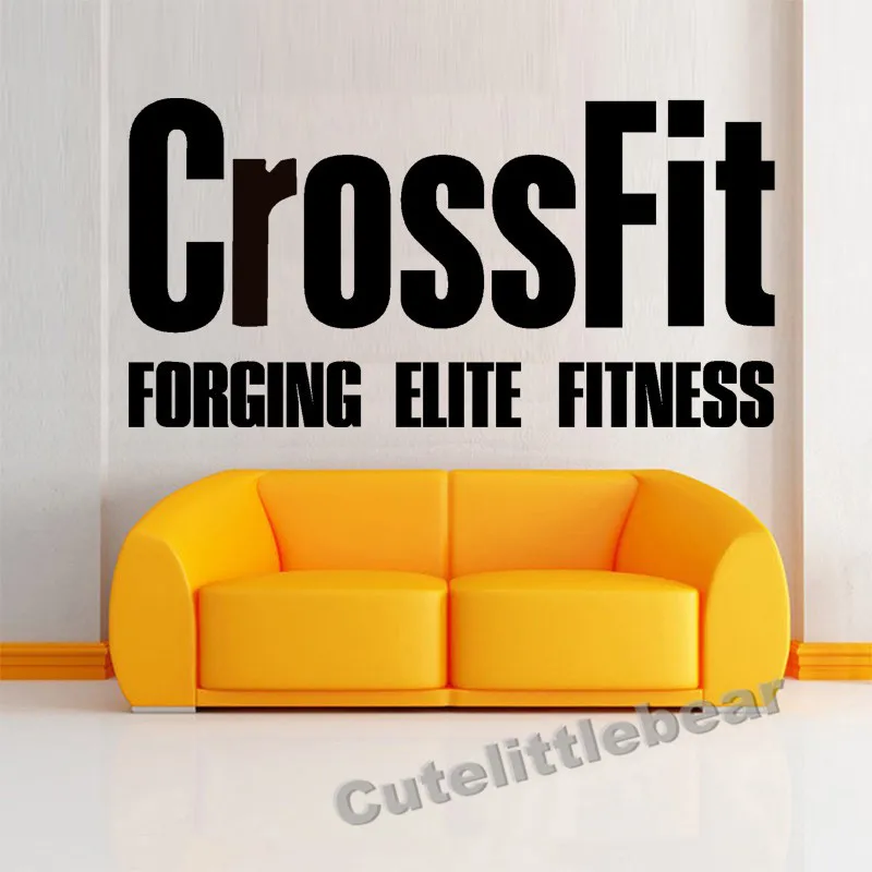 Наклейки Crossfit Бодибилдинг Фитнес центр Спорт Декор настенной росписи обои для