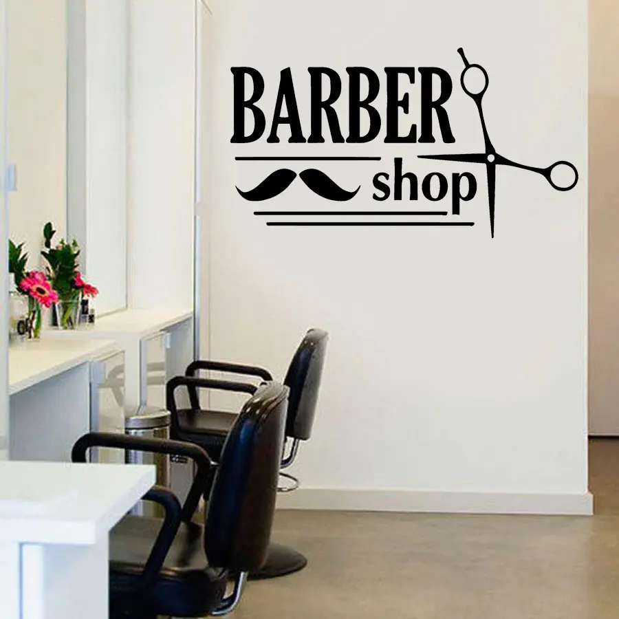 Настенная Наклейка украшение парикмахерской стрижки волос для мужчин салон
