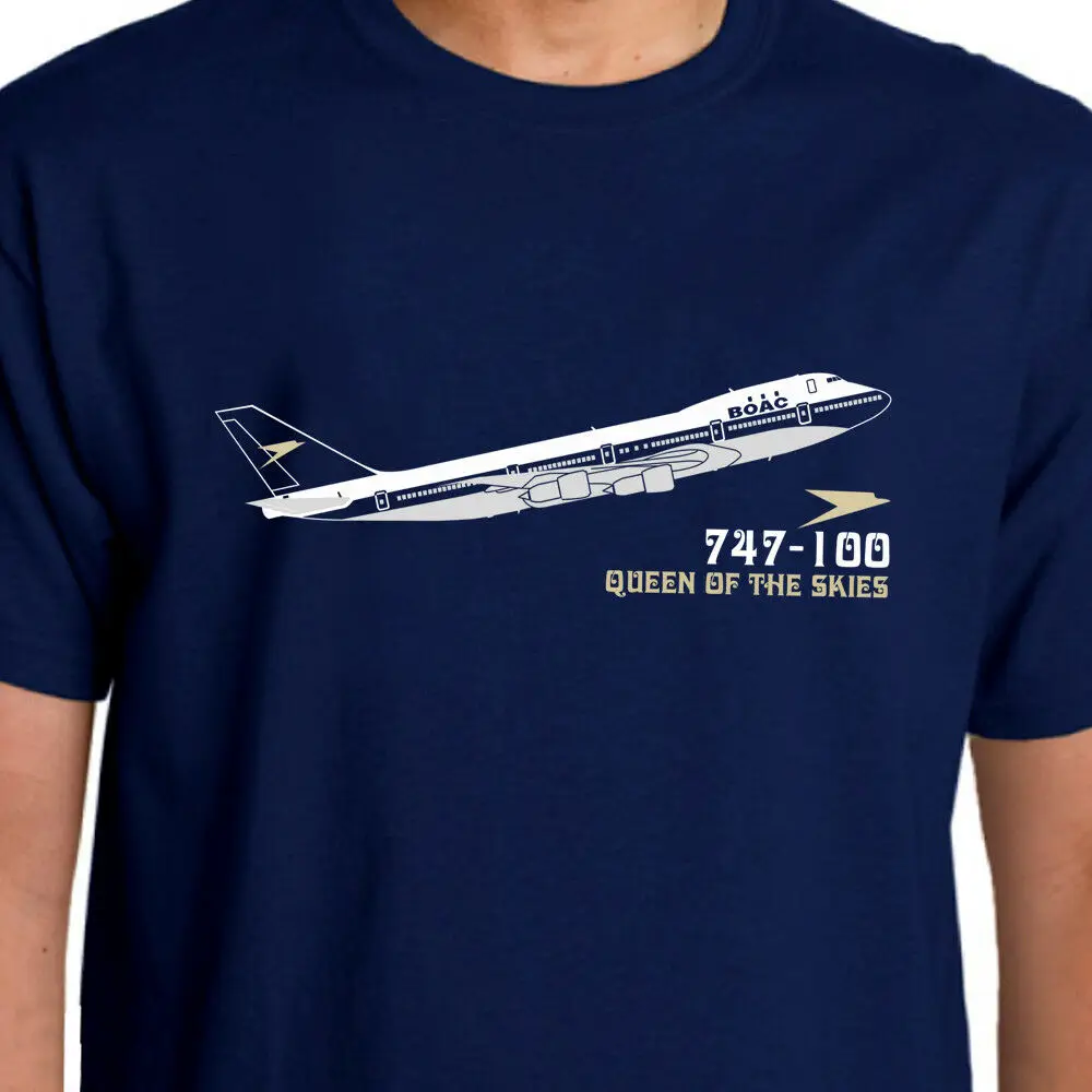 2019 модная аэроклассическая футболка боак Livery Airliner боинг 747 100 унисекс|Мужские