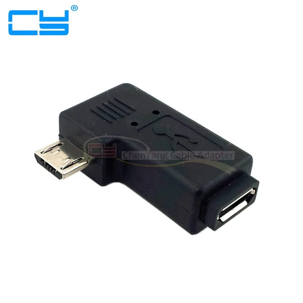 Micro USB 2 0 5P папа к женскому M F УДЛИНИТЕЛЬ 90 градусов левый угловой | Компьютеры и