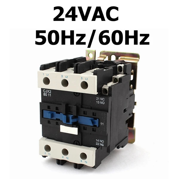 24VAC Контактор двигателя переменного тока на din-рейке 3 фазы 3 P 1NO 1NC 80A Номинальный ток 24 в 36 В 220 В 380 В катушка вольт контакты реле 125A Ith - Цвет: 24VAC