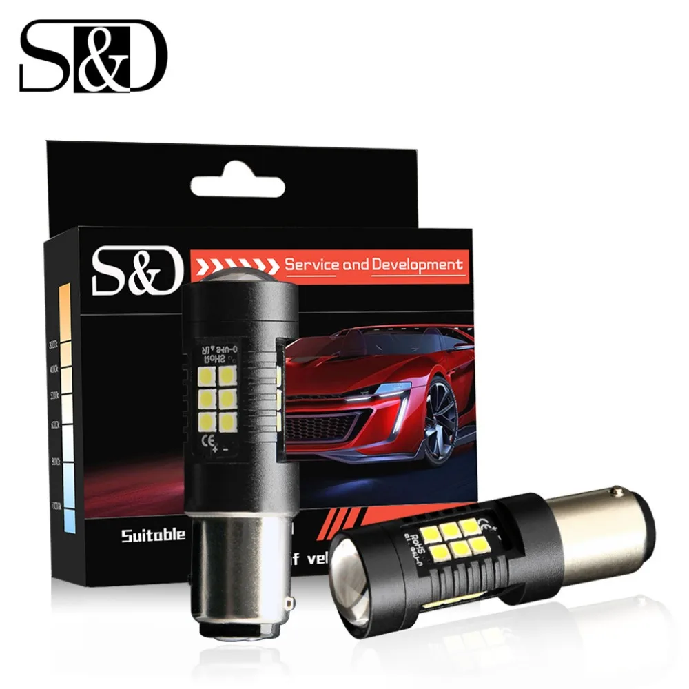 2 шт. 1157 BAY15D светодиодная лампа P21/5W 21 3030SMD фотолампы лампы стоп сигнал задний