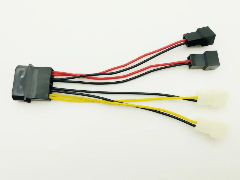 5 шт. кабель питания для компьютерного вентилятора 4 контактный Molex на четыре 3