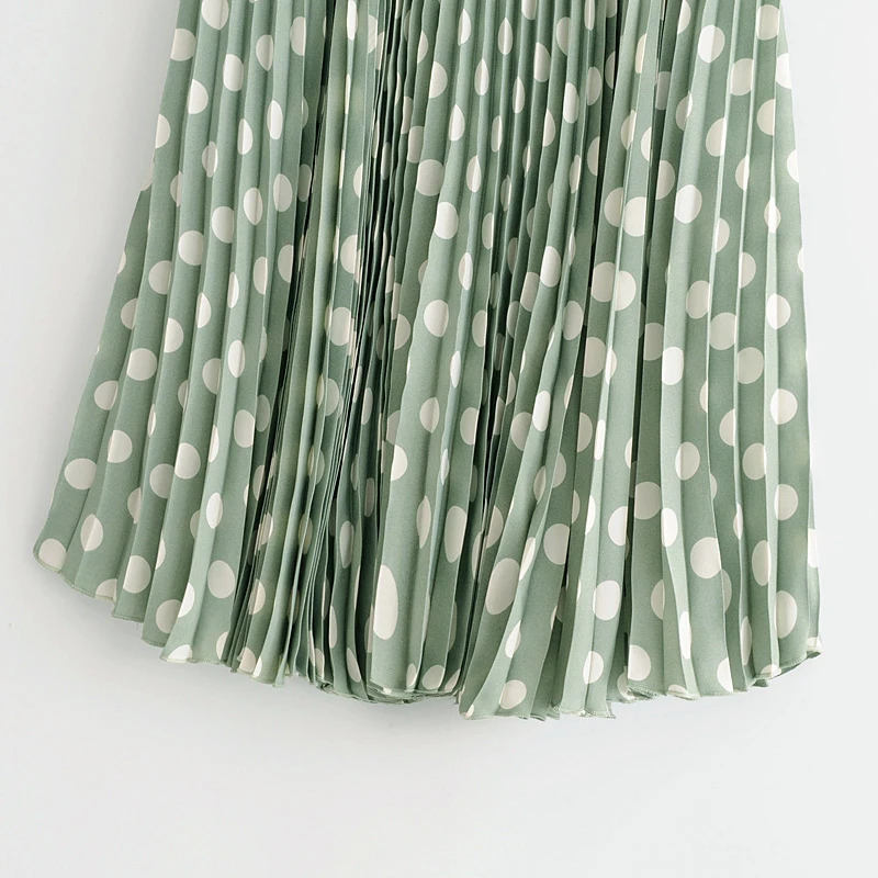 2018 новые летние женские зеленые плиссированные юбки мягкие повседневные в