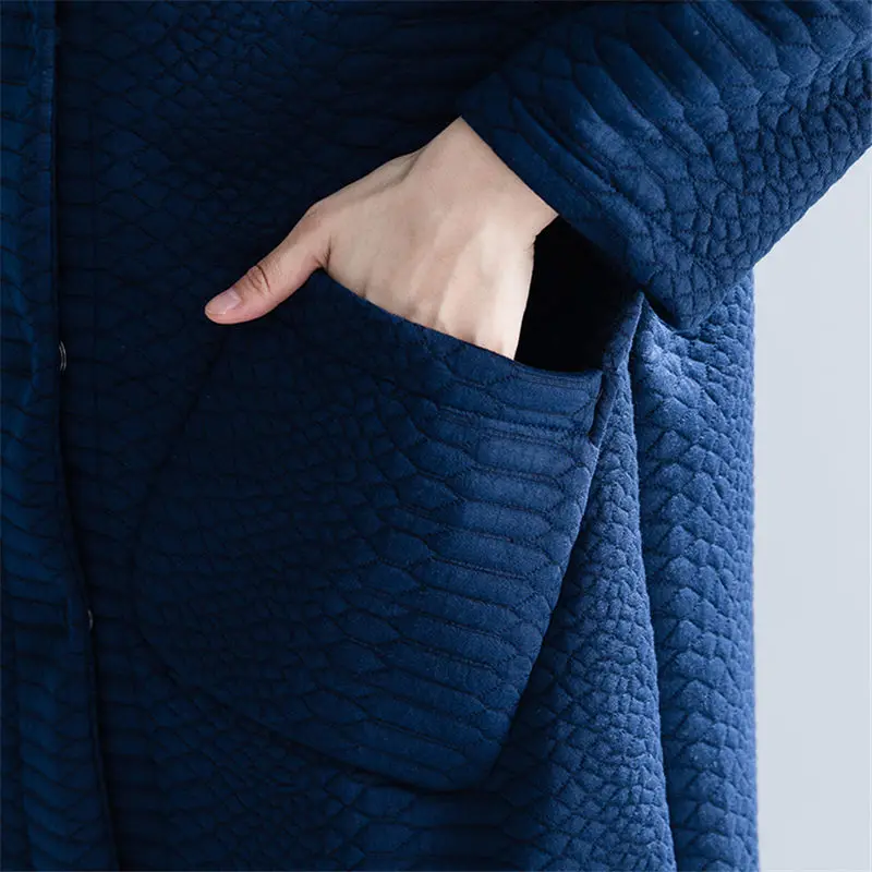 

Large Size Clothing Autumn Winter Coats And Jackets Women Long Korean Loose Thicken Plus Velvet Hooded Casual Cocoon Jacket f129