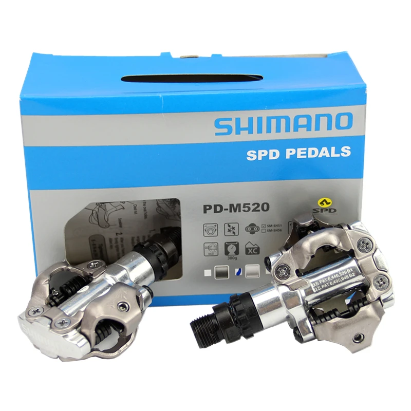 Shimano Велоспорт MTB горный велосипед запчасти хром-моли и алюминий самоблокирующийся бесклипсовый PD-M520 M520 педали SPD бутсы