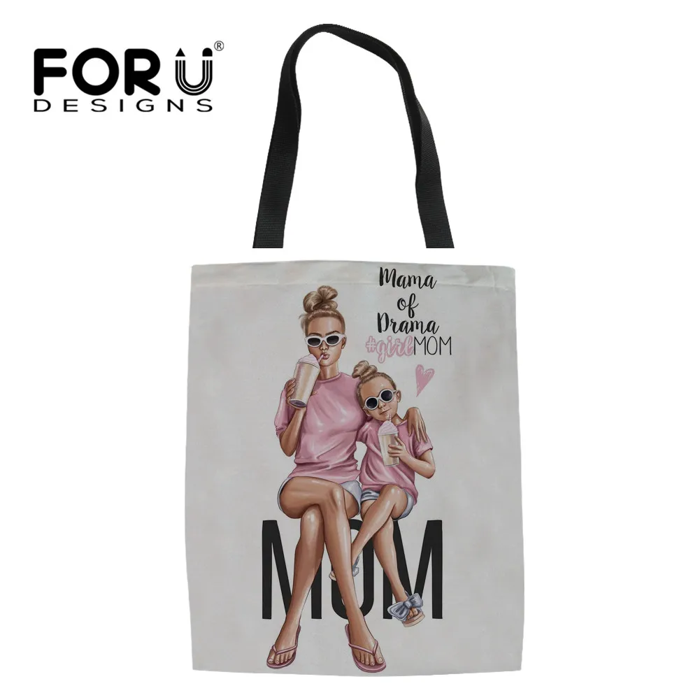 FORUDESIGNS/горячая Распродажа, модные женские холщовые льняные сумки-тоут для девушек, повседневные сумки супер мамы, дамские брендовые дизайнерские сумки, складная сумка - Цвет: HMD990Z22