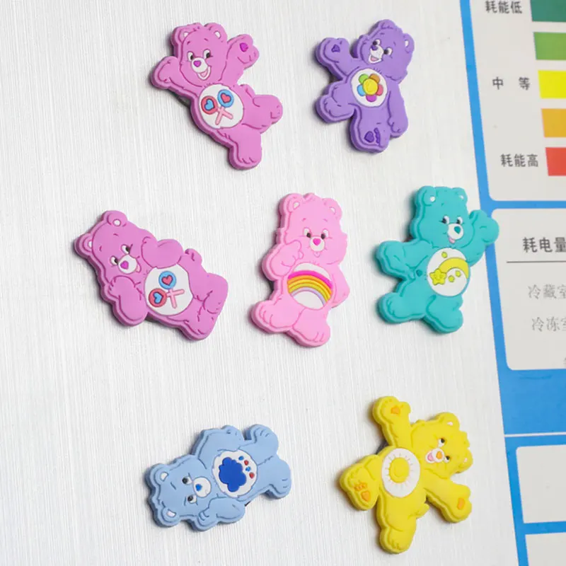 1 шт. милый силиконовый счастливый Радужный медведь магниты на холодильник белая доска наклейка на холодильник магниты детские игрушки подарки украшение дома
