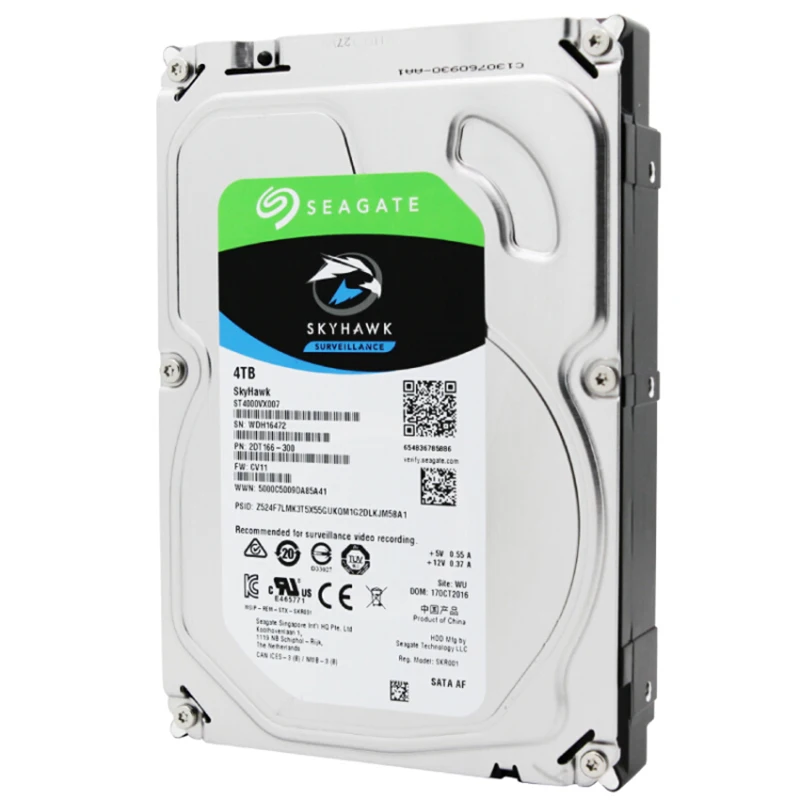 Внутренний жесткий диск Seagate Skyhawk ST4000VX007 4 ТБ HDD видеонаблюдение 5900 об/мин 3 5 дюйма
