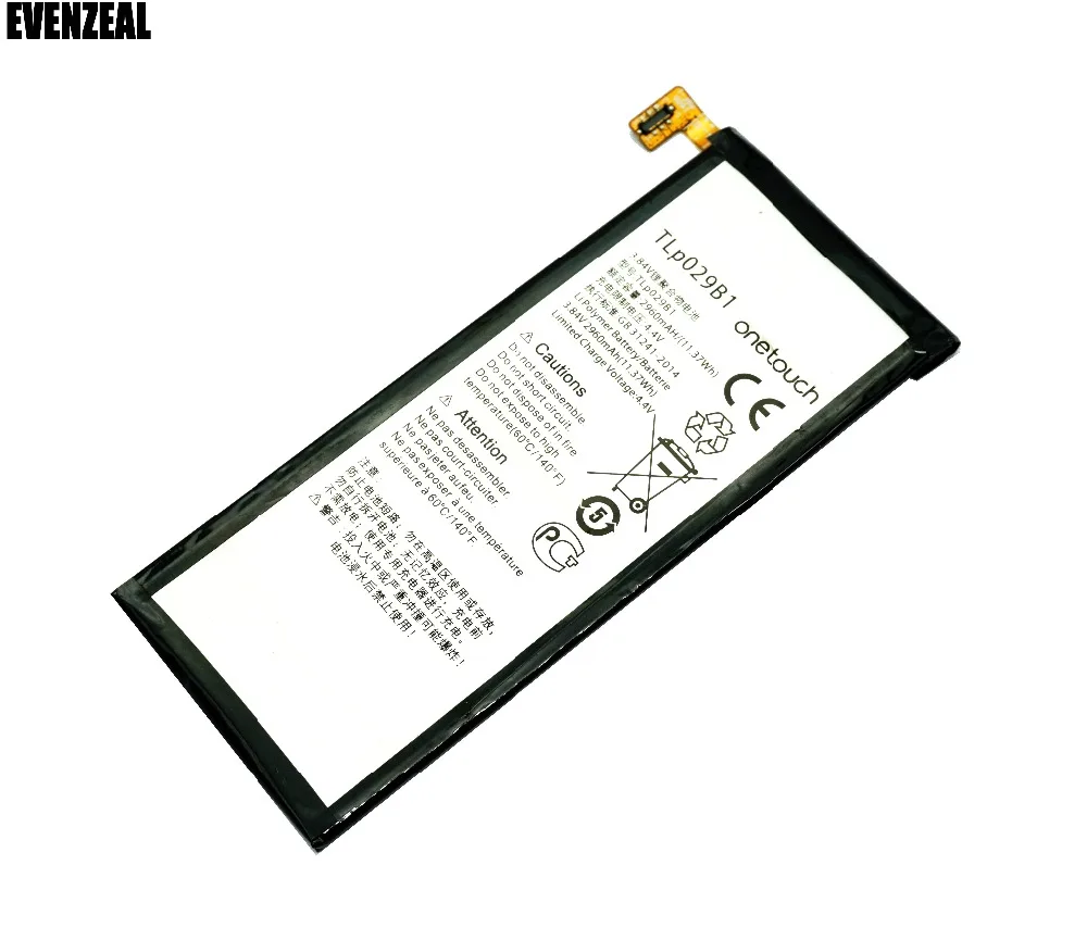 EVENZEAL 1 шт. сменная батарея для телефона Alcatel Touch Pop 4S 5095 5095B 5095I 5095K 5095L onetouch TLP029B1/TLP029B2 |