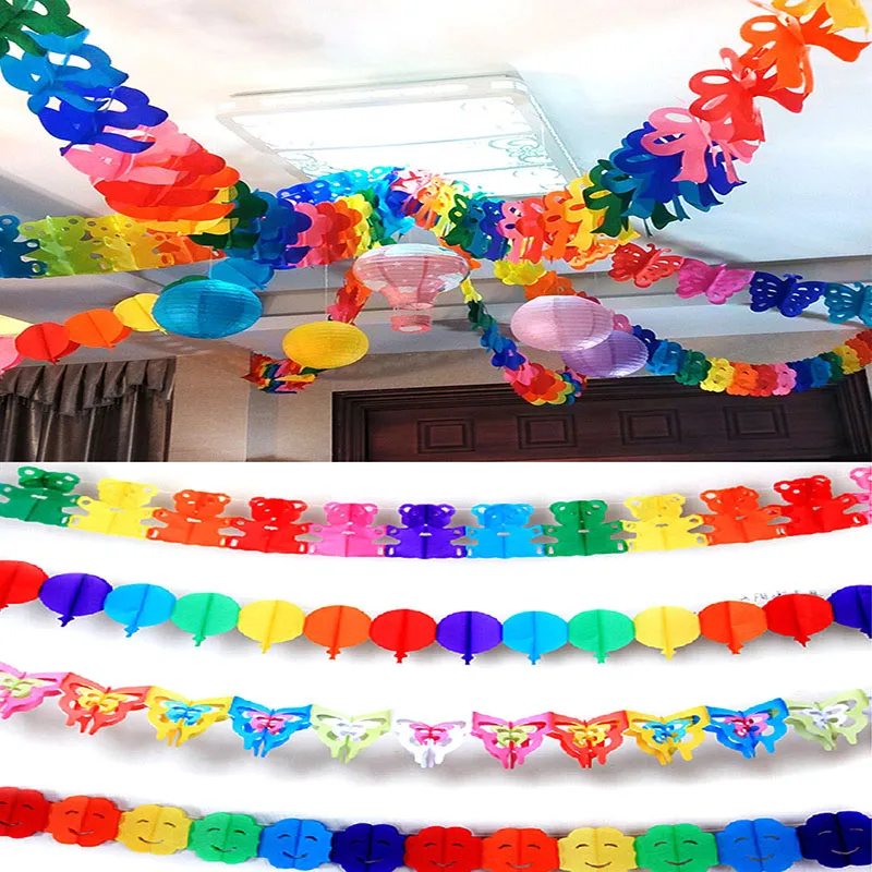 1 шт. Бумажная гирлянда с цветами 3 м|decoration supplies|decorative decorativedecorative bunting |