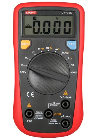 UT136C UNI-T UT136B/A/C Мини Ручной цифровой мультиметр автоматический диапазон AC/DC Напряжение Ток Сопротивление Емкость Частота тестердшип - Цвет: UT136C