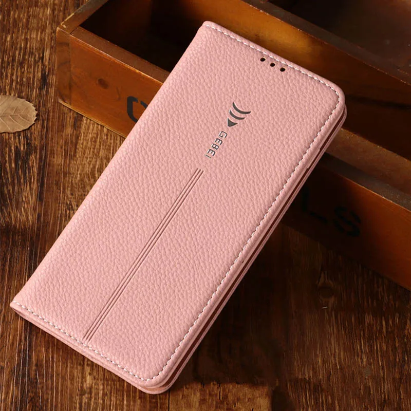 Роскошный брендовый кошелек gebei, кожаный магнитный флип-чехол для samsung Galaxy S7 Edge S8 S9 S10 Plus S10E S 7 8 9 10 - Цвет: Pink