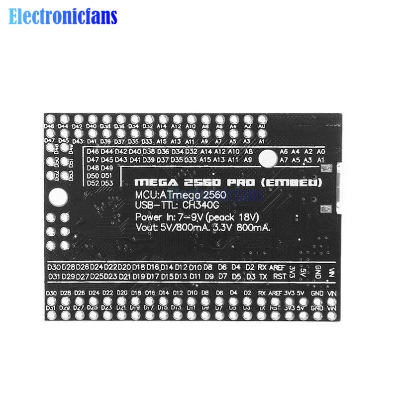 Mega2560 Pro ATmega2560 16AU USB CH340C встроенный CH340G ATMEGA2560 чип с штыревыми головками для Arduino