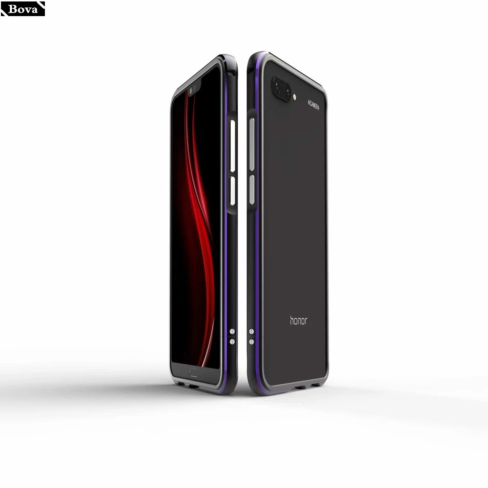 Purple Black Чехол для huawei Honor 10 роскошный Ультратонкий алюминиевый бампер для huawei Honor 10 Lite чехол+ 2 пленки(1 передняя+ 1 задняя - Цвет: Purple Black