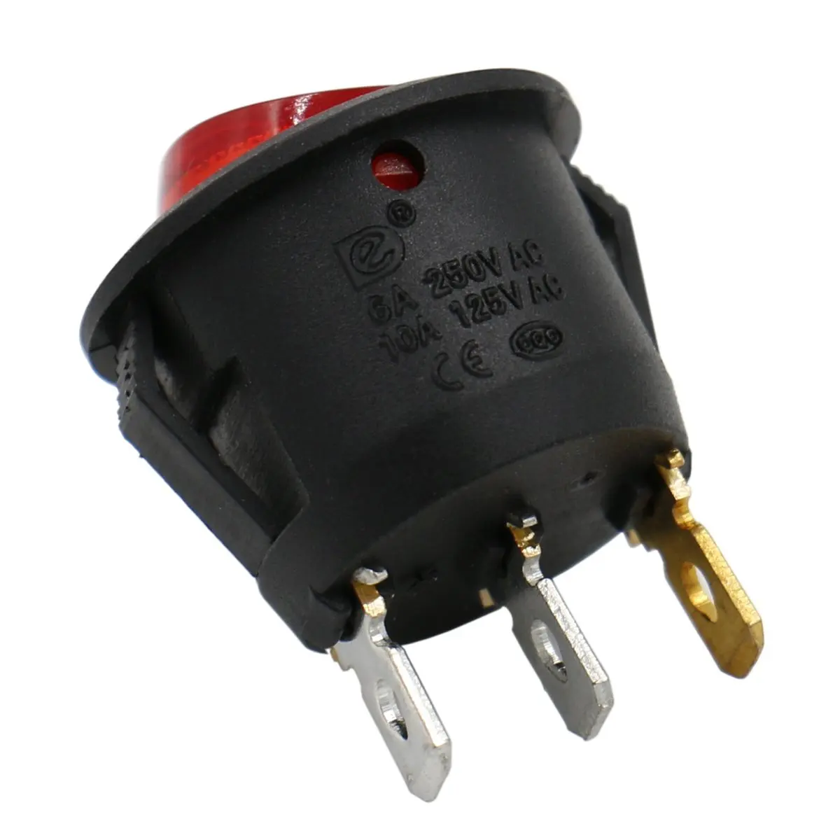 10 шт. 6A 250 В 10A 125 3Pin Овальный клавишный переключатель ВКЛ-ВЫКЛ плоский черный AC Тип