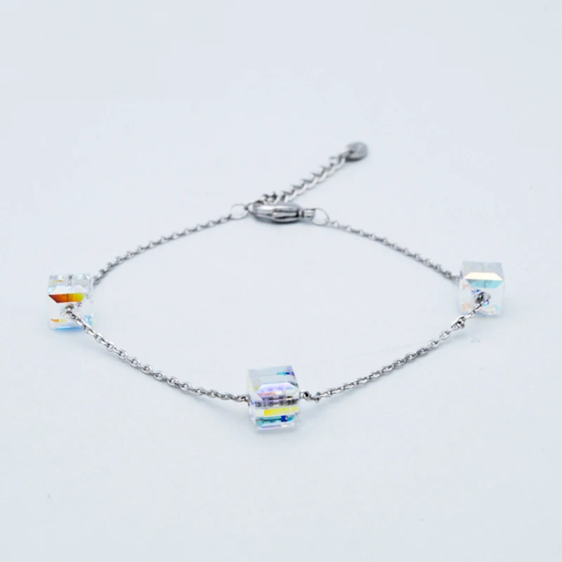 Женский ювелирный комплект из колье и браслета с кристаллами Swarovski|Ювелирные