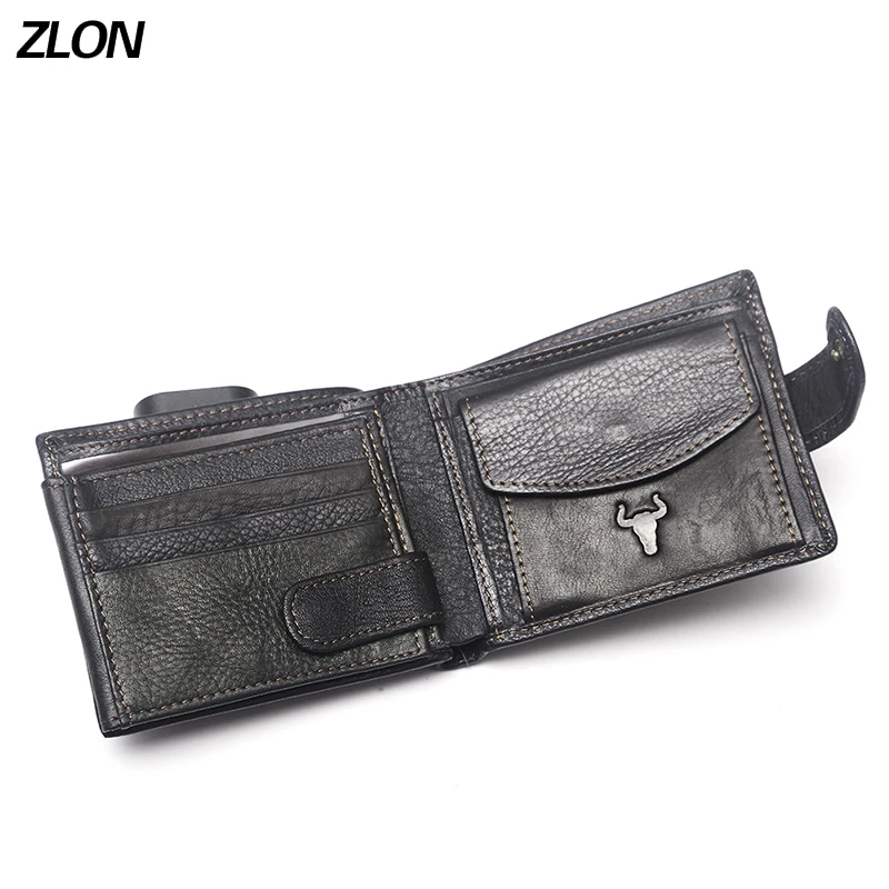 Мужской повседневный Футляр для кредитных карт ZLON из натуральной кожи держатель