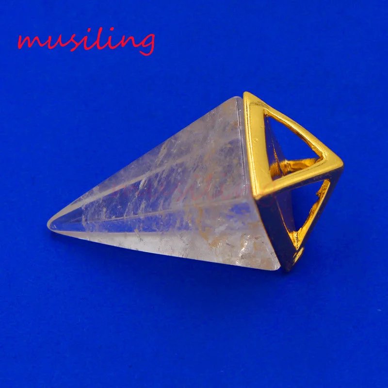 Подвески пирамиды ожерелье цепь оникс Опал Кристалл кварц и т. Д. Натуральный