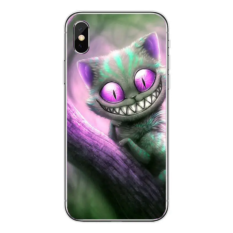 Minason Alice in Wonderland Cases For iPhone XS MAX Cheshire Cat Soft Silicone Phone Case X 5 S 5S 6S 8 Plus Cover | Мобильные