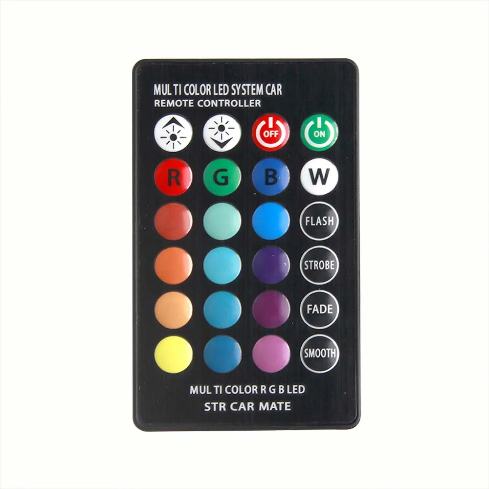 one remote control Универсальный T10 Led RGB W5W 194 габаритный фонарь для автомобиля RGB COB разноцветный многомодовый автоматический боковой светильник с пультом дистанционного управления - Испускаемый цвет: one remote control