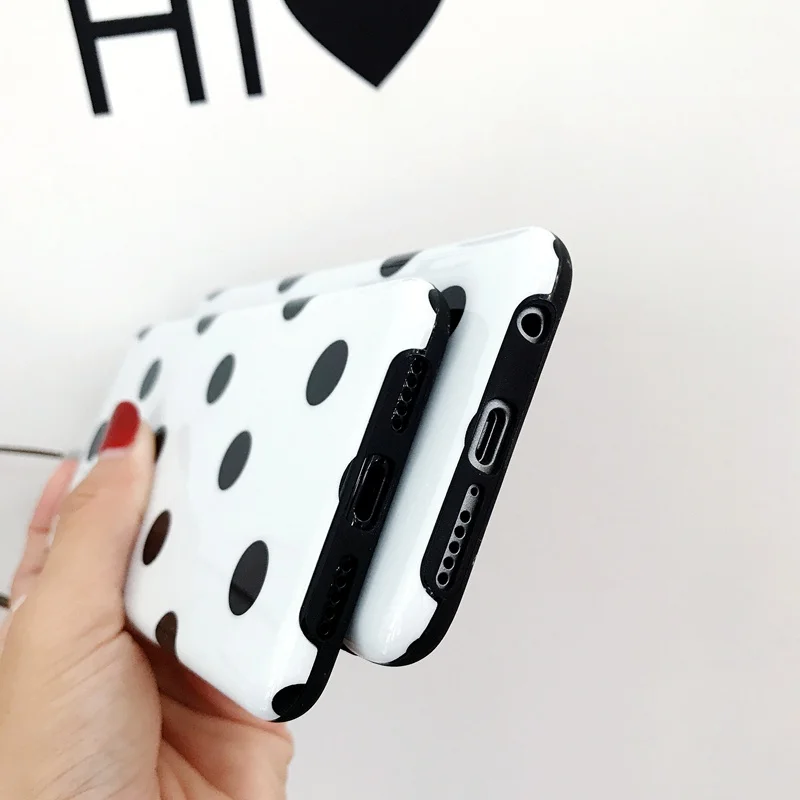 Fashion Polka Dots Case For Huawei P30 Pro P20 Lite Mate 20 Honor 10 V20 Nova 3i 3 4 P Smart Plus Black White Soft TPU Cover |