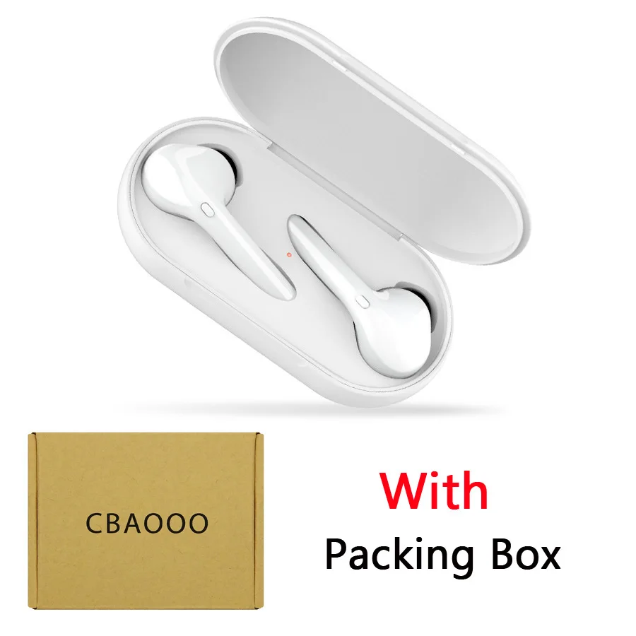 White CBAOOO TWS Bluetooth 5,0 наушники IPX5 водонепроницаемые беспроводные басовые наушники спортивные Bluetooth наушники для всех телефонов с микрофоном - Цвет: White