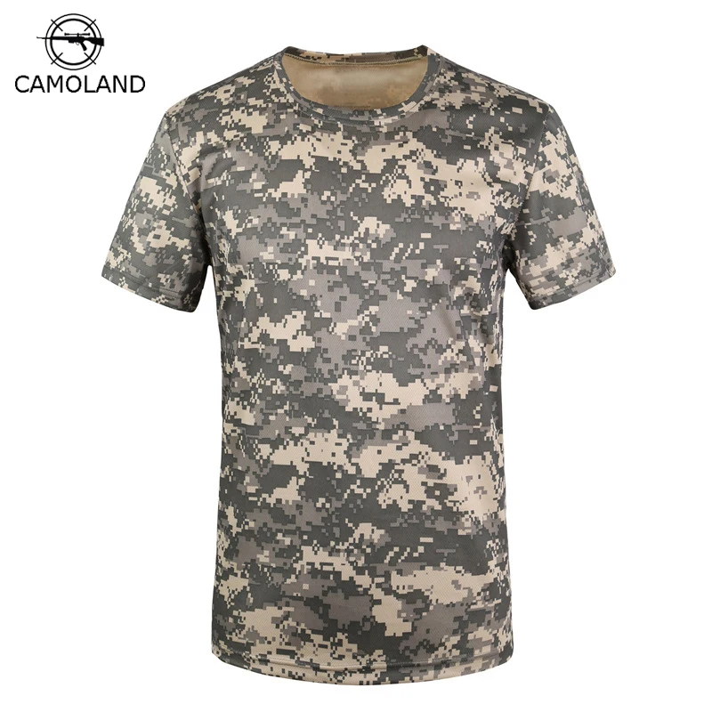

2019 Camouflage T-Shirt Quick Dry Breathable Tights Army Tactical T-shirt Mens Compression T Shirt Fitness Summer Bodybulding