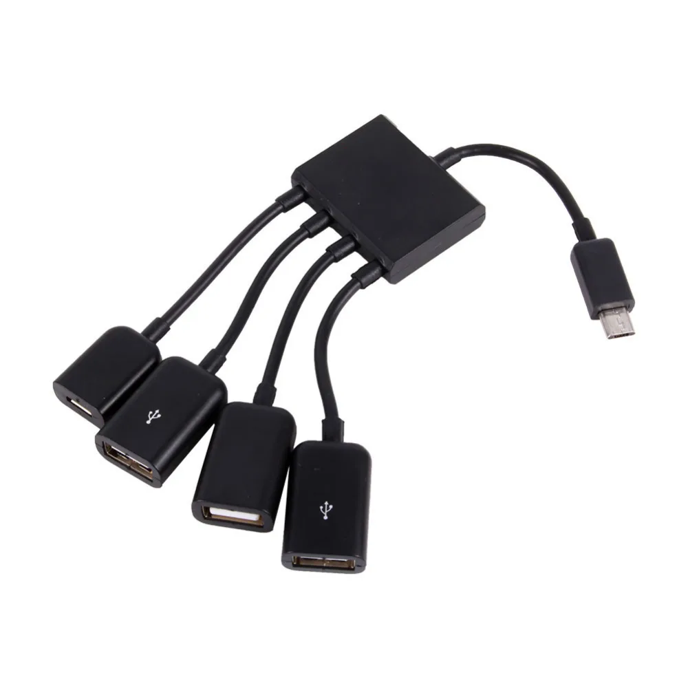 4 портовый микро USB хост OTG концентратор адаптер кабель для Android планшета