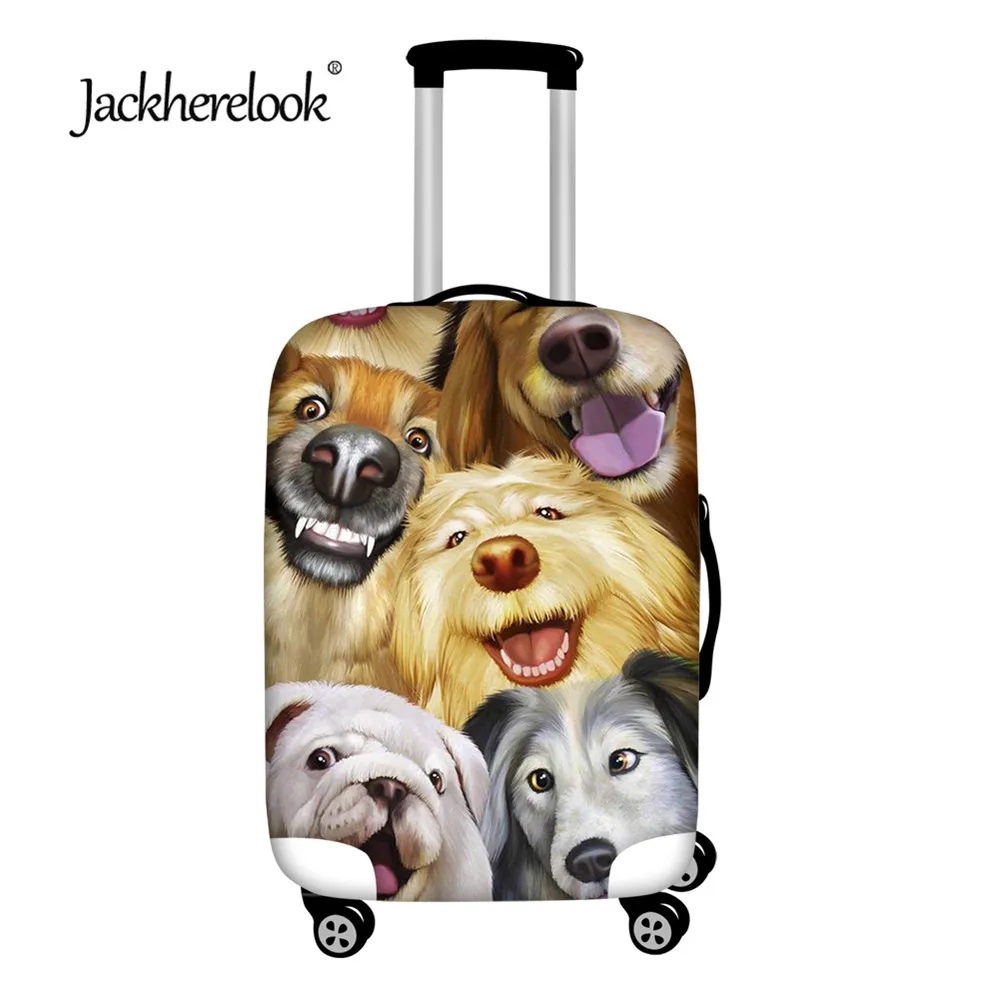 Jackherelook товары для собак Selfie милые Защитная крышка багажника эластичный водостойкий дождевик для 18-28 дюймов чемодан дорожные аксессуары