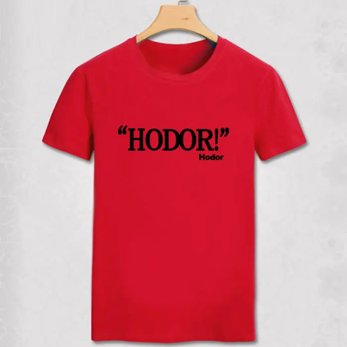 Игра престолов Футболка с принтом для мужчин hodor футболка Camisetas коротким рукавом
