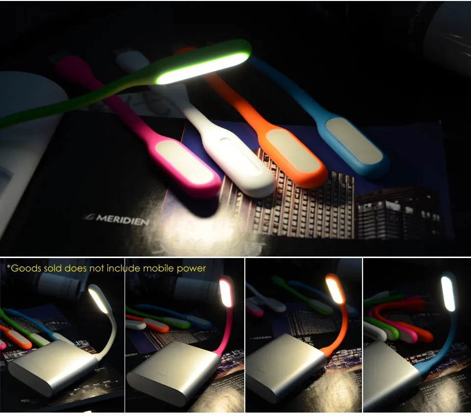 Мини USB светодиодный светильник-книга, светильник для чтения, гибкая USB лампа, настольная лампа для ПК, ноутбука, Дополнительный внешний аккумулятор, лампа для чтения для детей и студентов