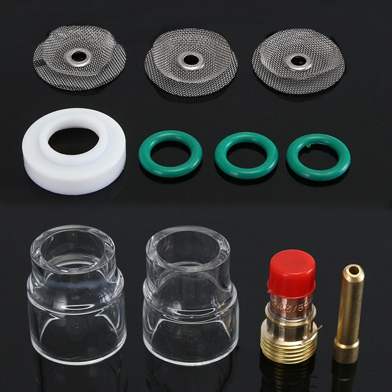 США TIG сварочный фонарь 3/3" 2,4 мм газовый объектив#12 Pyrex Cup Kit для WP-17 18 26 товары для домашнего сада