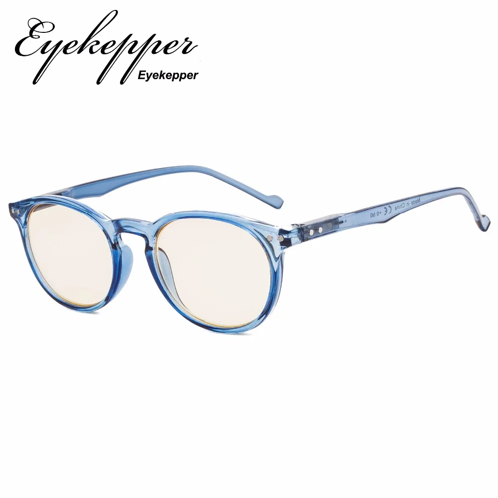 CG071 Eyekepper ретро овальные круглые очки для чтения с защитой от ультрафиолета, антибликовые ридеры, желтые тонированные линзы