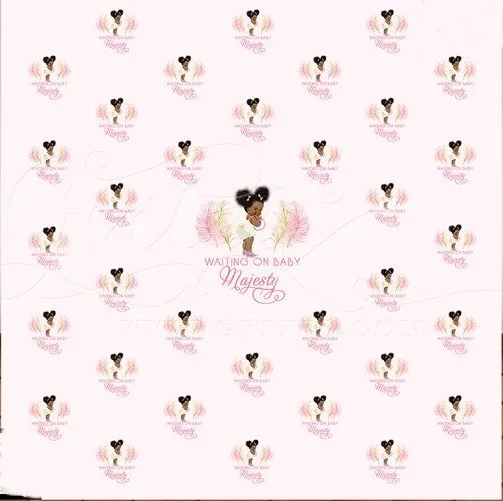 

Custom American Girl Feather Pink backdrops High quality Computer print baby shower party background
