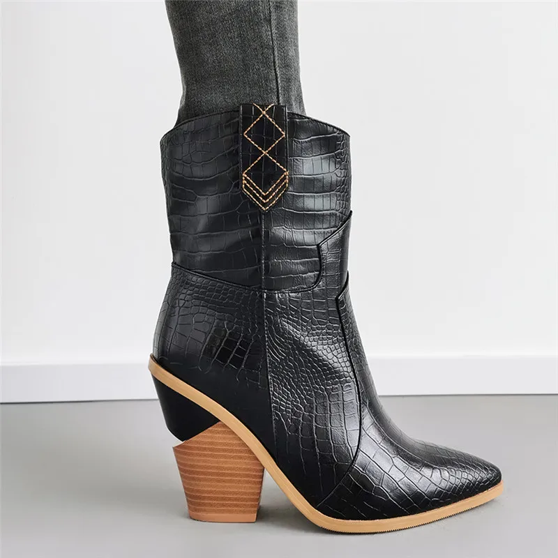 MORAZORA Size 34-46 New Brand ankle boots for women thick high heels ladies autumn winter boos gold silver fashion women boots