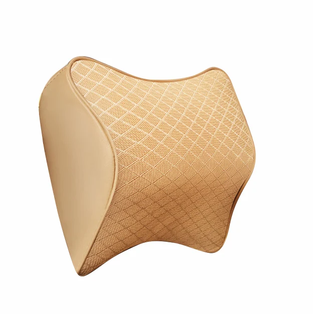 Beige JINSERTA, подушка для шеи из пены с эффектом памяти, Автомобильная подушка для поддержки сиденья, подушка для путешествий, удобный подголовник, автомобильные аксессуары - Цвет: Beige