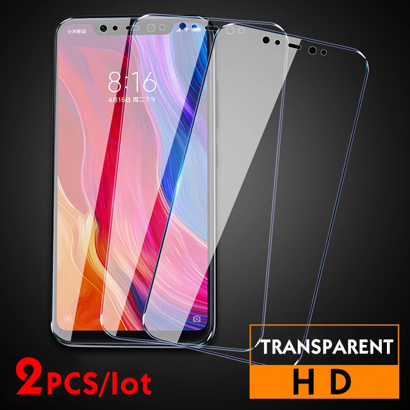 2 шт./лот 6D закаленное стекло для Xiaomi mi 9 mi 8 mi 8 lite защита экрана полное покрытие стекло для Xiaomi mi 9 mi 8 защитная пленка - Цвет: HD