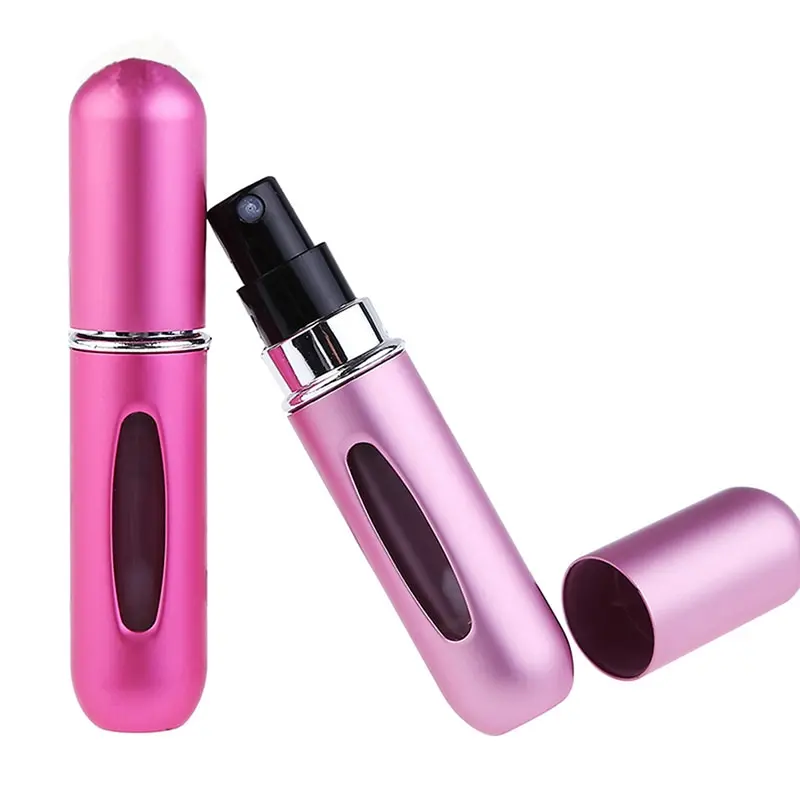 Aluminum Mini Refillable Perfume Bottle With Spray Empty Cosmetic Containers Atomizer For Traveler 5ml | Красота и здоровье