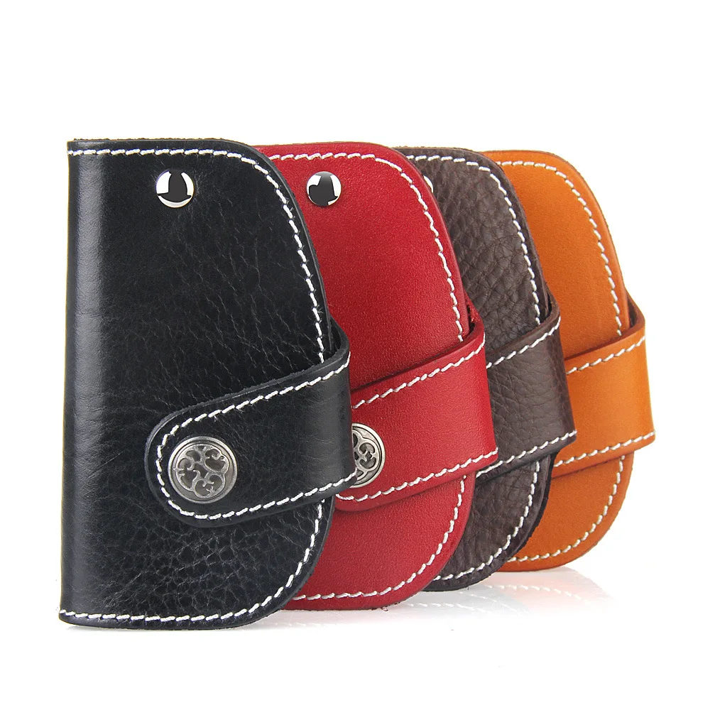 

Solid 4 Colors KeyKey Holder Wallet Genuine Leather Unisex Wallet Key Organizer Bag Car Housekeeper Wallet Key Holder 30