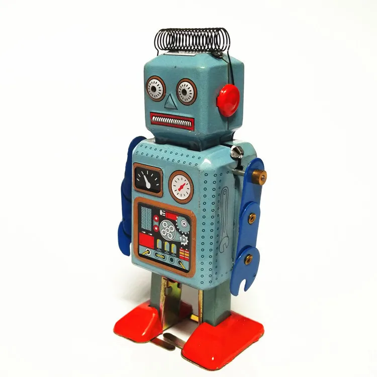 1 шт. винтажный металлический механический часовой механизм ходячий робот