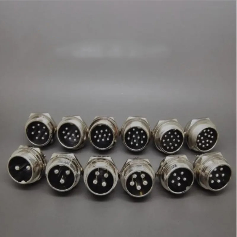

1Set GX20 XLR 2 3 4 5 6 7 8 Pin Female Plug 20mm Male Chassis Mount Socket Aviation Circular Connector