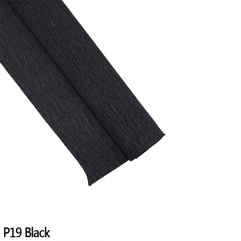 Black 250*50 см бумага для рукоделия, материалы для рукоделия, рулон для упаковки цветов, оригами, рифленая бумага для украшения дома, вечерние - Цвет: Black