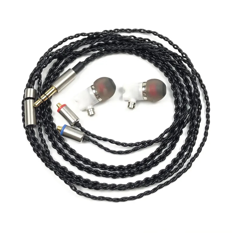 white no mic cable Новейшие IE800 Наушники Hi-Fi в ухо керамический наушник вкладыши Наушники Wth MicTop качество mmcx гарнитура Кабель Для shure SE215 - Цвет: white no mic cable