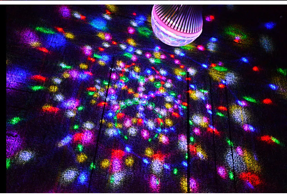 Авто вращающийся E27 RGB кристалл магический шар Lumiere Звук управление движущаяся головка DJ диско вечерние светильник сценический светильник ing эффект лампы