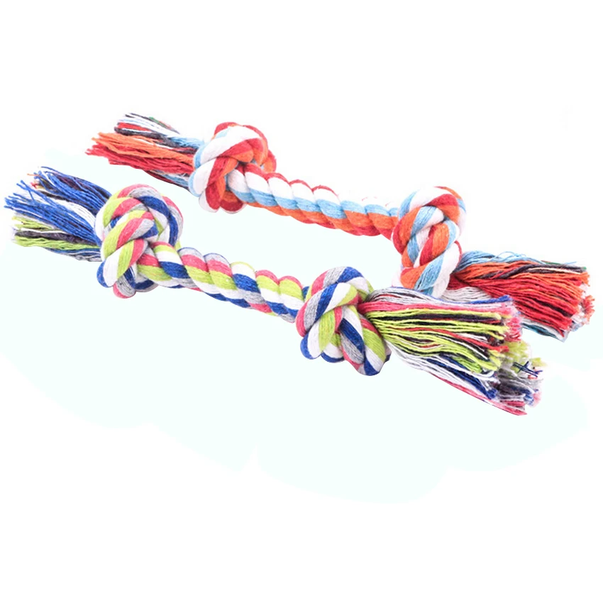 Цветная игрушка для щенков собак домашних животных хлопковая плетеная веревка